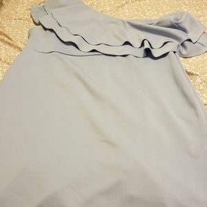 ASOS Curve Dresses - Asos Curve baby blue pastel ruffle off shoulder ASOS Curve Dresses - Asos Curve baby blue pastel ruffle off shoulder
